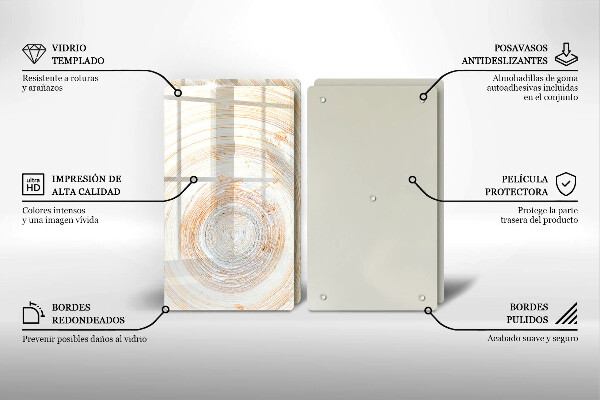 Zaščitna plošča za štedilnik Tekstura lesa