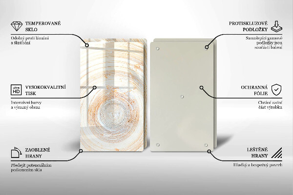 Zaščitna plošča za štedilnik Tekstura lesa