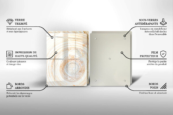 Zaščitna plošča za štedilnik Tekstura lesa