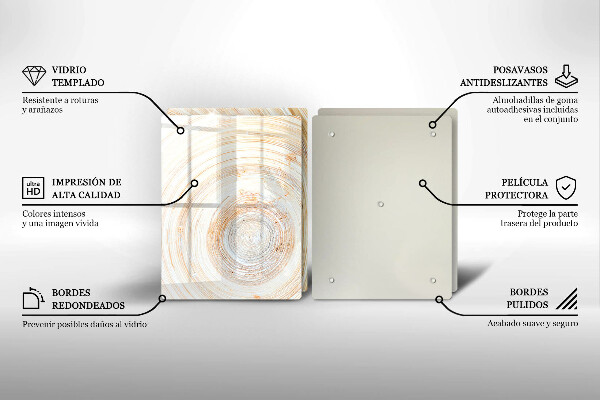 Zaščitna plošča za štedilnik Tekstura lesa