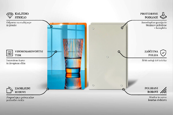 Zaščitna plošča za štedilnik Dva kozarca vode