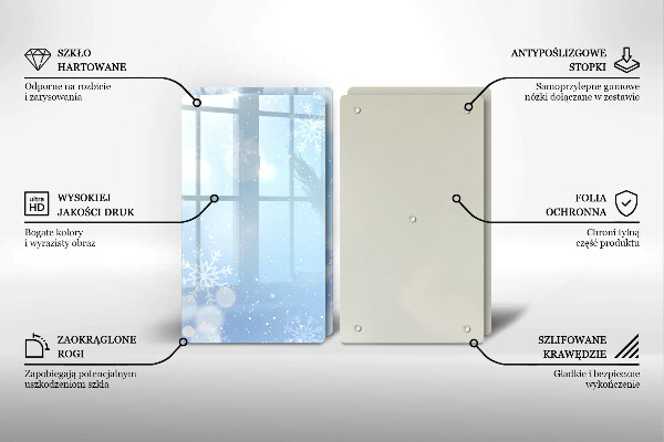 Zaščitna plošča za štedilnik Zimska tekstura