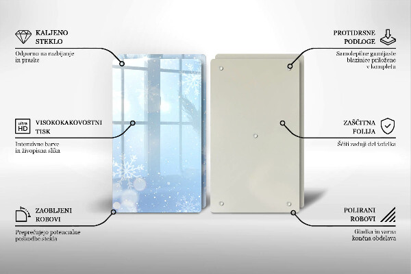 Zaščitna plošča za štedilnik Zimska tekstura