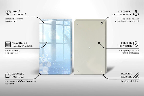 Zaščitna plošča za štedilnik Zimska tekstura