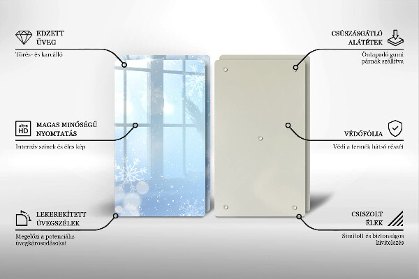 Zaščitna plošča za štedilnik Zimska tekstura