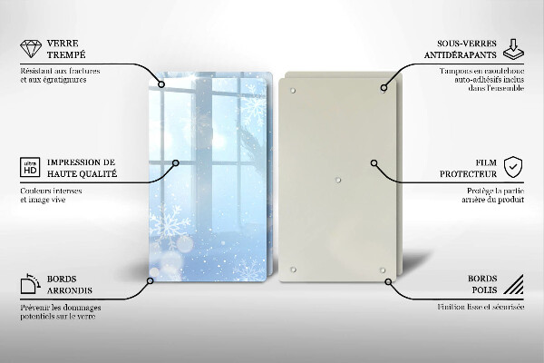 Zaščitna plošča za štedilnik Zimska tekstura