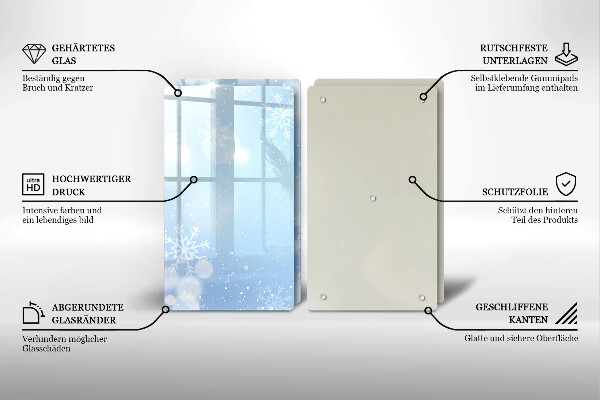 Zaščitna plošča za štedilnik Zimska tekstura