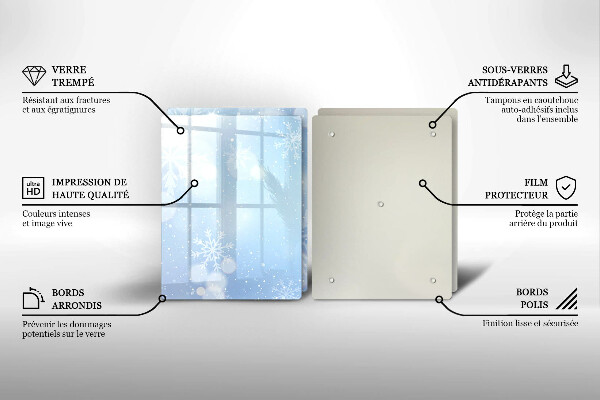 Zaščitna plošča za štedilnik Zimska tekstura