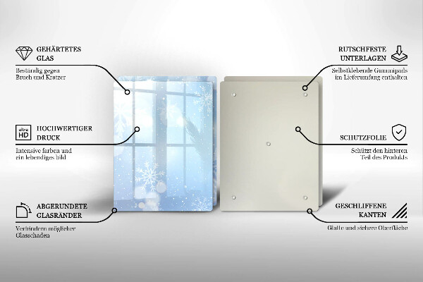 Zaščitna plošča za štedilnik Zimska tekstura