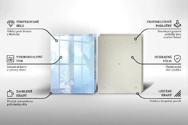 Zaščitna plošča za štedilnik Zimska tekstura