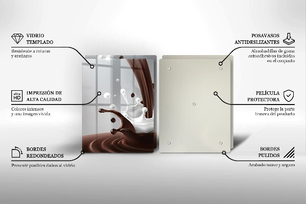 Zaščitna plošča za štedilnik Mleko in čokolada