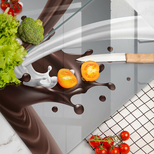 Zaščitna plošča za štedilnik Mleko in čokolada