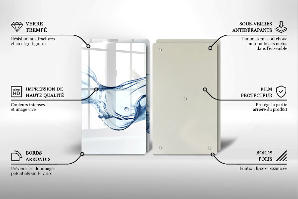 Zaščitna plošča za štedilnik Kristalna voda