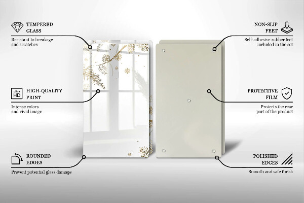 Zaščitna plošča za štedilnik Zimski okraski