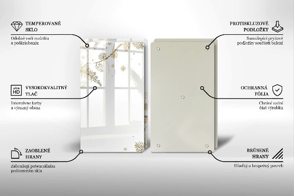 Zaščitna plošča za štedilnik Zimski okraski