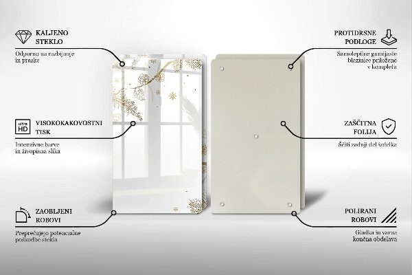 Zaščitna plošča za štedilnik Zimski okraski