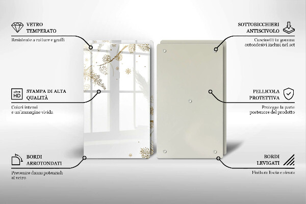 Zaščitna plošča za štedilnik Zimski okraski