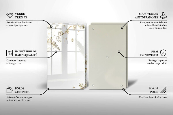 Zaščitna plošča za štedilnik Zimski okraski