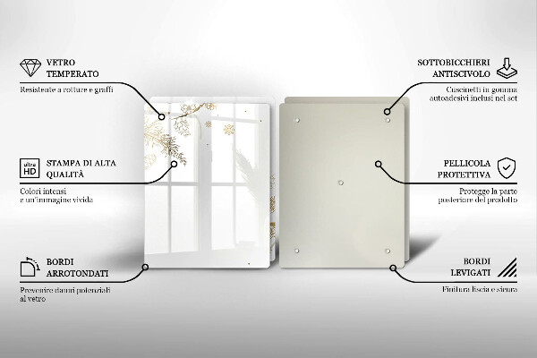 Zaščitna plošča za štedilnik Zimski okraski