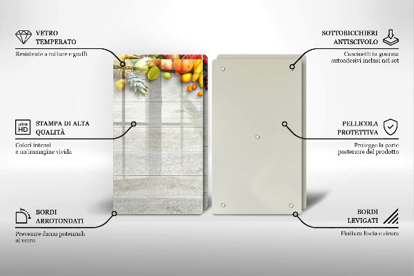 Zaščitna plošča za štedilnik Sadje na deskah