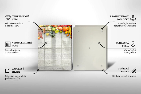 Zaščitna plošča za štedilnik Sadje na deskah