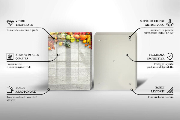 Zaščitna plošča za štedilnik Sadje na deskah