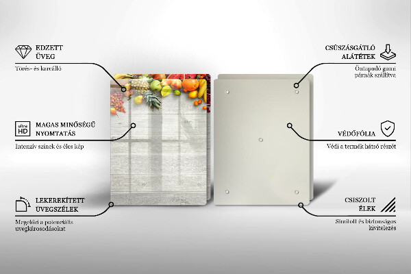 Zaščitna plošča za štedilnik Sadje na deskah