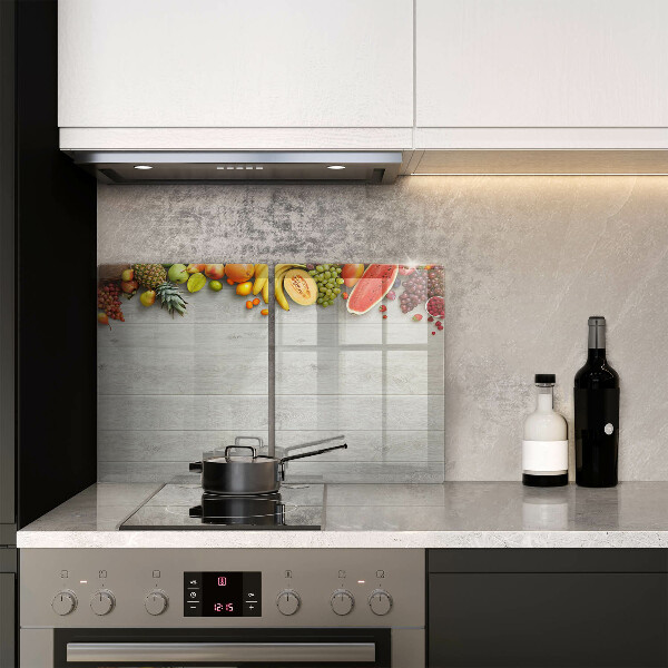 Zaščitna plošča za štedilnik Sadje na deskah