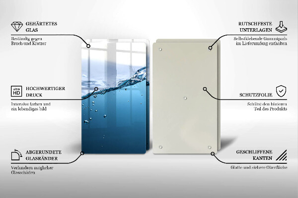 Zaščitna plošča za štedilnik Modra voda