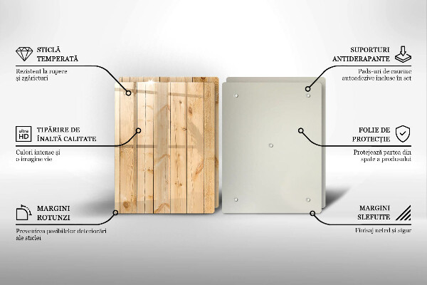 Zaščitna plošča za štedilnik Občutljive lesene deske
