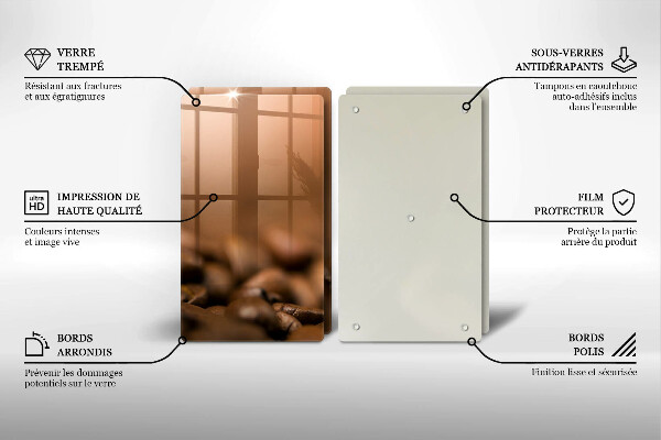 Zaščitna plošča za štedilnik Kavna zrna