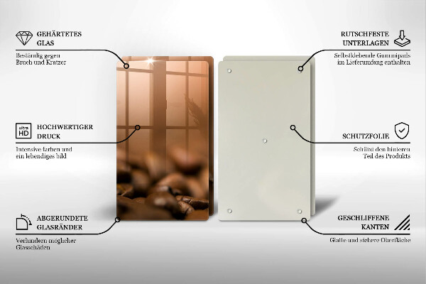 Zaščitna plošča za štedilnik Kavna zrna