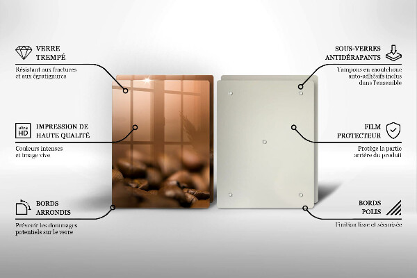 Zaščitna plošča za štedilnik Kavna zrna