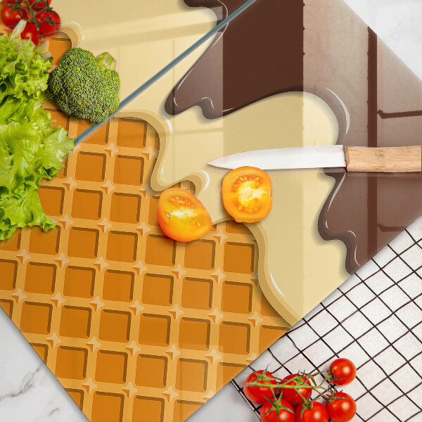 Zaščitna plošča za štedilnik Ilustracija sladoledne kornete