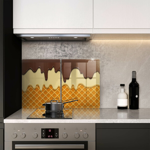 Zaščitna plošča za štedilnik Ilustracija sladoledne kornete