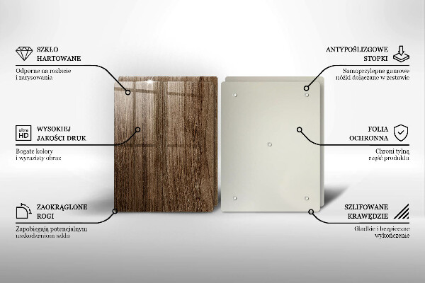 Zaščitna plošča za štedilnik Tekstura lesa