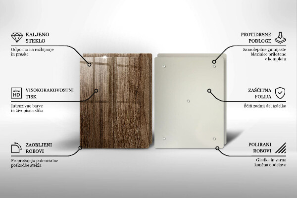 Zaščitna plošča za štedilnik Tekstura lesa
