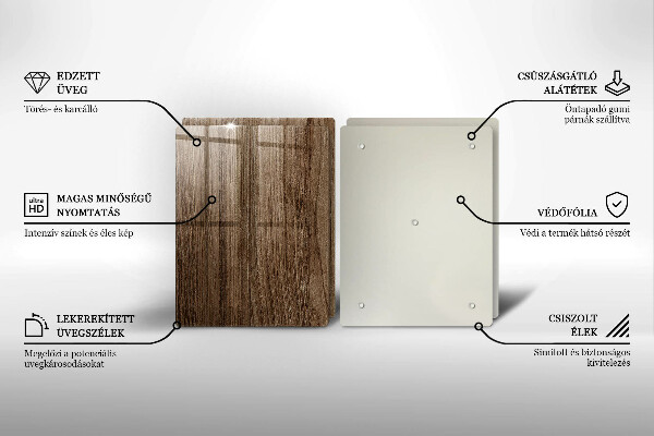 Zaščitna plošča za štedilnik Tekstura lesa
