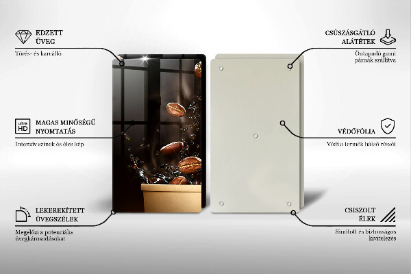 Zaščitna plošča za štedilnik Vroča kavna zrna