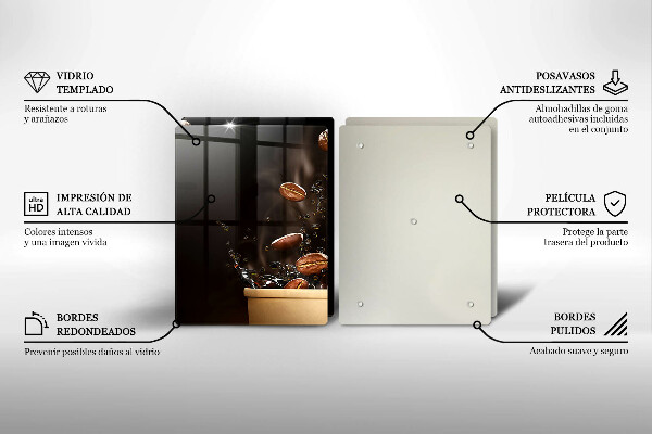 Zaščitna plošča za štedilnik Vroča kavna zrna