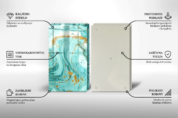 Zaščitna plošča za štedilnik Modra abstrakcija