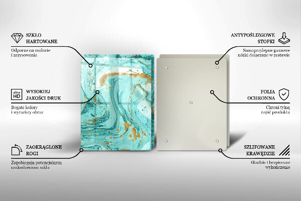 Zaščitna plošča za štedilnik Modra abstrakcija