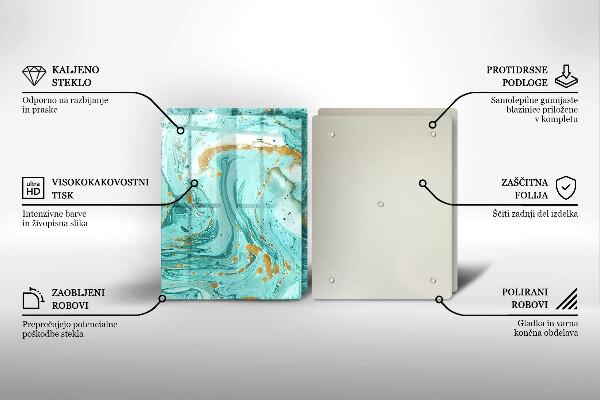 Zaščitna plošča za štedilnik Modra abstrakcija