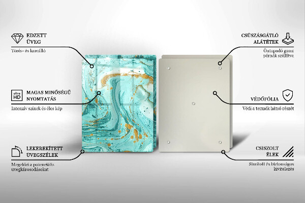 Zaščitna plošča za štedilnik Modra abstrakcija