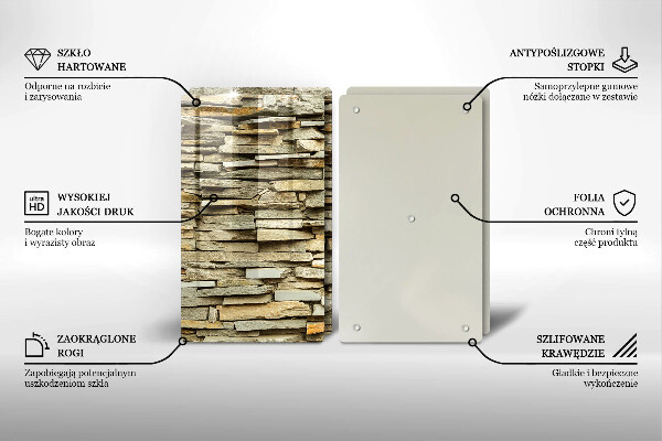Zaščitna plošča za štedilnik Dekorativni kamni