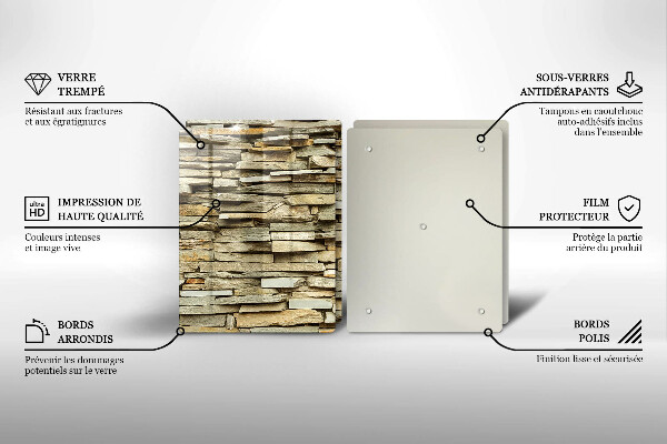 Zaščitna plošča za štedilnik Dekorativni kamni