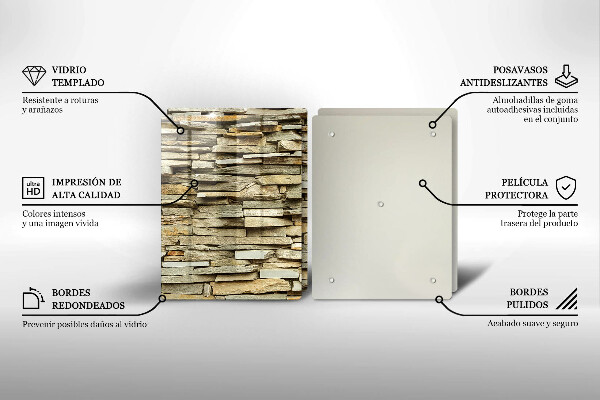 Zaščitna plošča za štedilnik Dekorativni kamni