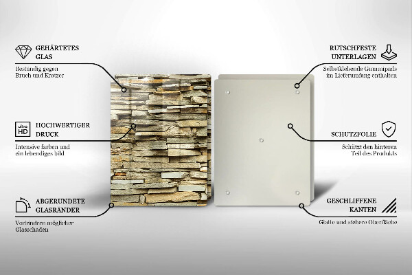 Zaščitna plošča za štedilnik Dekorativni kamni