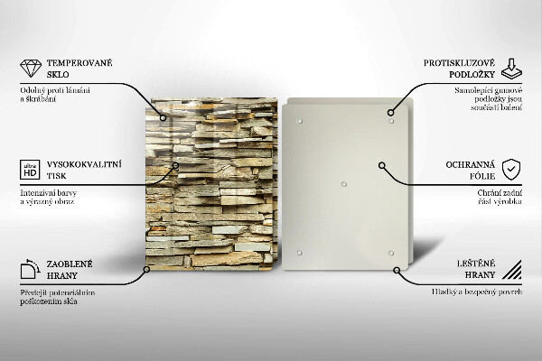 Zaščitna plošča za štedilnik Dekorativni kamni