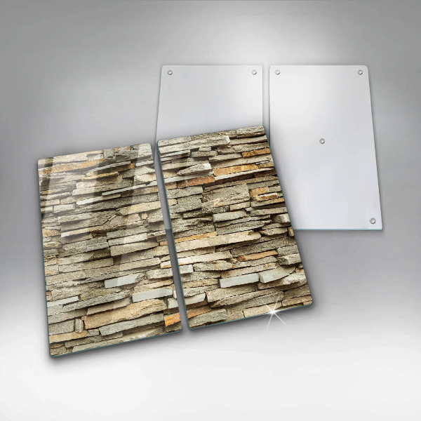 Zaščitna plošča za štedilnik Dekorativni kamni